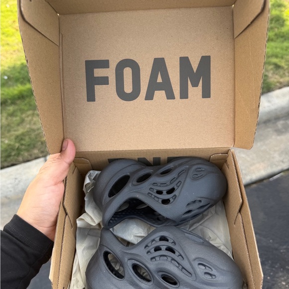 adidas Kids Black Foam Sandals